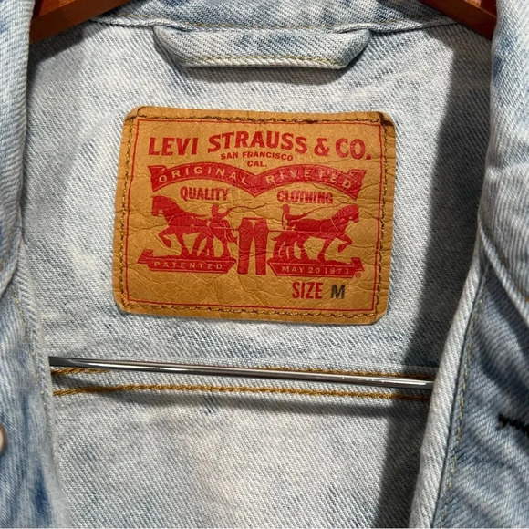 Levi’s Rare Sample Acid Wash Denim Trucker Jacket - Picture 7 of 9